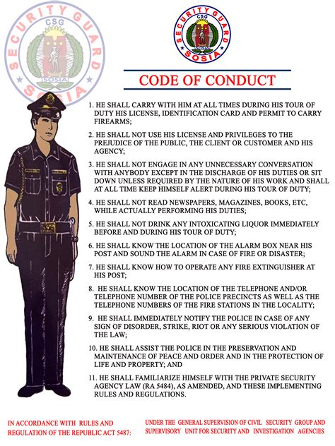 code of ethics of security guard english tagalog|CODE OF CONDUCT tAGALOG TRANSLATION .